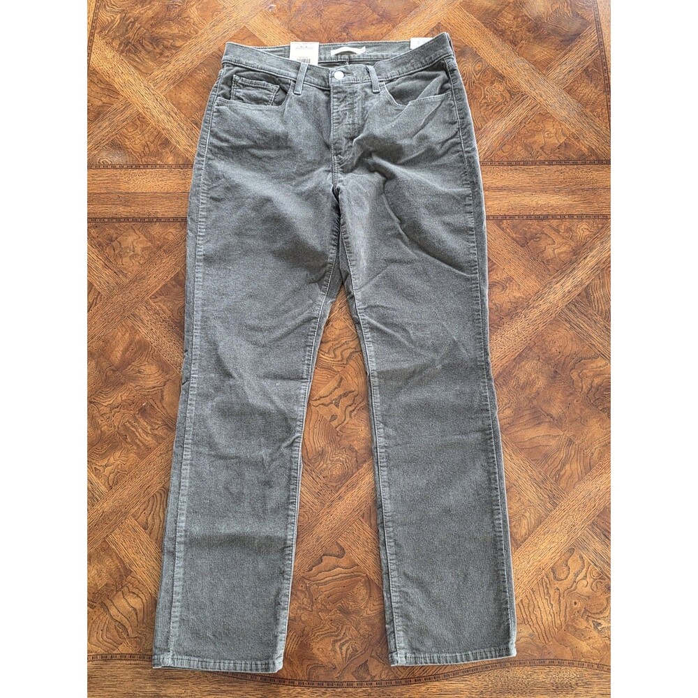 Levi's Classic Women's Mid Rise Straight Leg Jeans Corduroy Pants 10 M Ivy Green - Picture 4 of 13